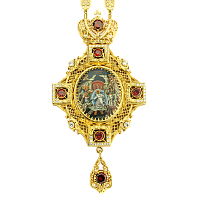 2.7.0127лп-2/39лп Панагия в позолоте. Икона Песчанская Божией Матери