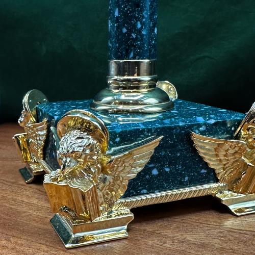 2.7.2663лпч Подсвечник в позолоте с акриловой ножкой фото 4 2.7.2663лпч Подсвечник в позолоте с акриловой ножкой фото 4