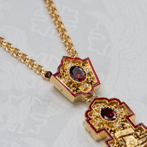 2.10.0627лпэ/1лп Крест наперсный в позолоте фото 5