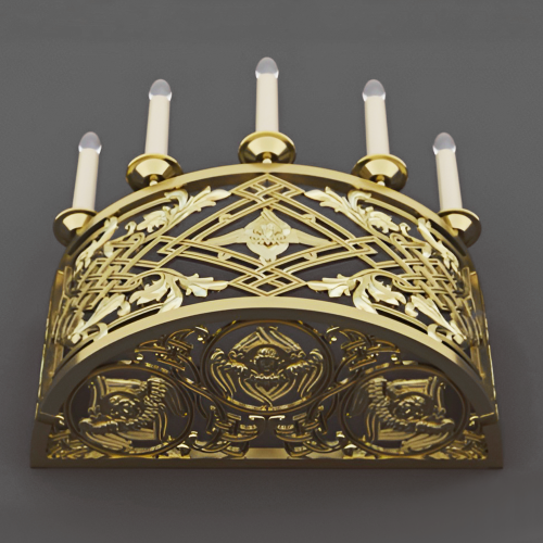 5.7.2972лм Бра церковное на 5 свечей фото 3 5.7.2972лм Бра церковное на 5 свечей фото 3