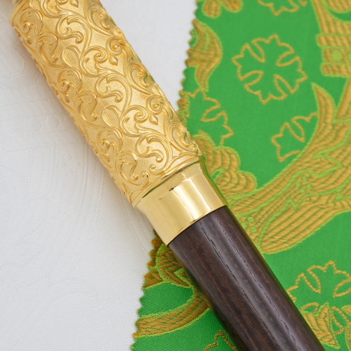 2.7.2665лнп Жезл латунный с натуральными камнями в позолоте фото 4 2.7.2665лнп Жезл латунный с натуральными камнями в позолоте фото 4