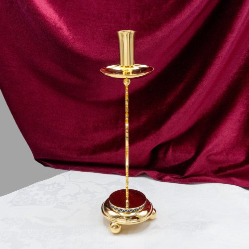 2.7.2673лпэ Подсвечник напрестольный в позолоте фото 2 2.7.2673лпэ Подсвечник напрестольный в позолоте фото 2