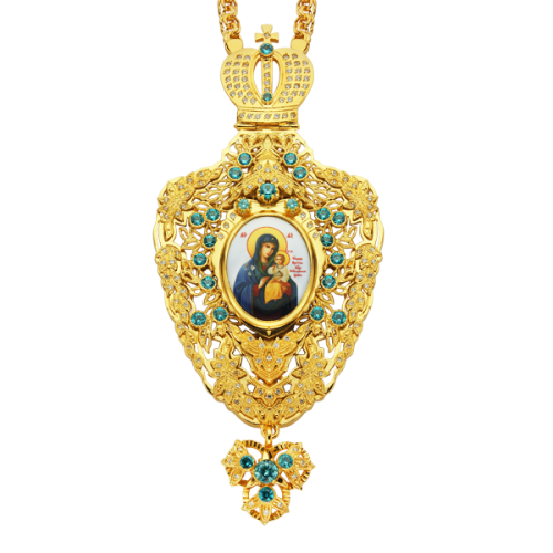 2.7.0078лп-2/1лп Панагия латунная в позолоте и с цепью 2.7.0078лп-2/1лп Панагия латунная в позолоте и с цепью