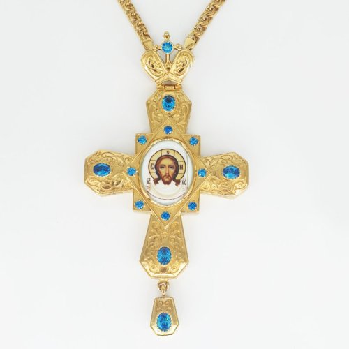 2.10.0344лп-2/1лп Крест наперсный в позолоте с цепью 2.10.0344лп-2/1лп Крест наперсный в позолоте с цепью