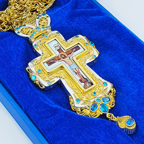 2.10.0295лф-2/1л Крест латунный с фрагментальной позолотой и цепью фото 2 2.10.0295лф-2/1л Крест латунный с фрагментальной позолотой и цепью фото 2