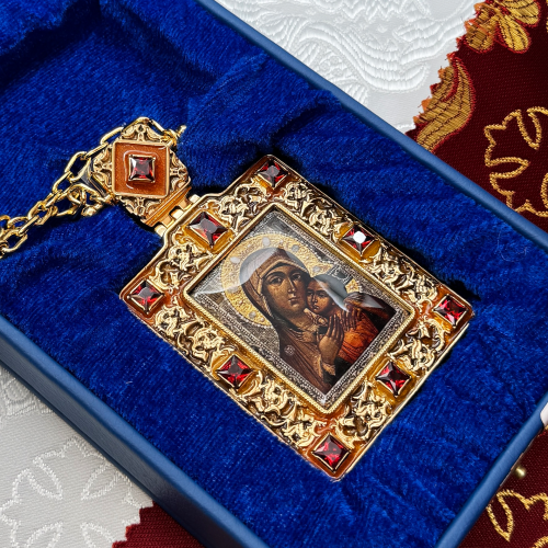 2.7.2516лп-2/10лп-М Панагия в позолоте с эмалью фото 6 2.7.2516лп-2/10лп-М Панагия в позолоте с эмалью фото 6