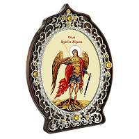 2.78.0933л Икона настольная в серебре - Архистратиг Михаил.