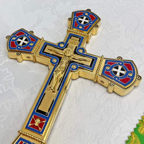 2.7.2660лпэ Крест напрестольный в позолоте фото 6