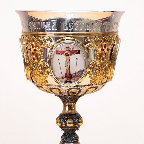 2.7.1270лфр-2 Потир с мельхиоровой чашей на 0.75 литра фото 5