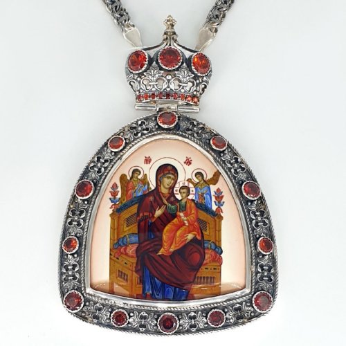 2.7.0506лр-2/1лр Панагия в посеребрении и цепью 2.7.0506лр-2/1лр Панагия в посеребрении и цепью