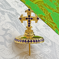 2.7.2617лп Крест на митру латунный в позолоте