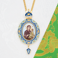 2.7.2376лпэ-2/1лп Панагия латунная с эмалью в позолоте