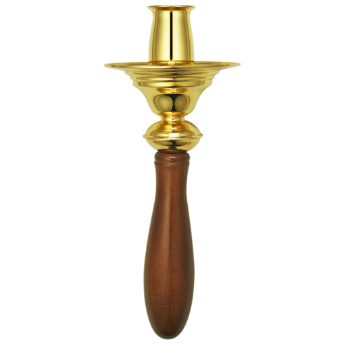 2.7.0714лп Подсвечник латунный в позолоте