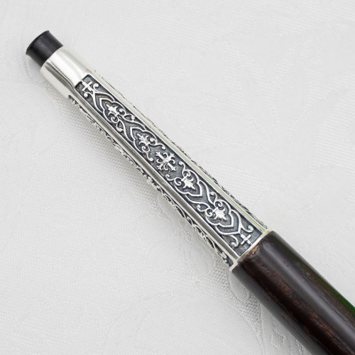 2.7.2800лрч Посох латунный с акрилом в серебрении фото 2 2.7.2800лрч Посох латунный с акрилом в серебрении фото 2