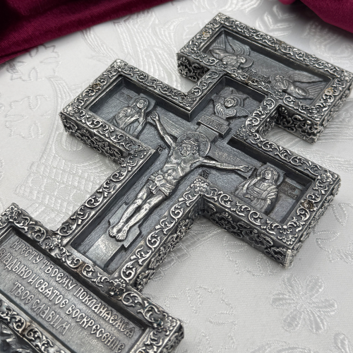 2.7.0949лр Крест Напрестольный латунный в серебрении фото 4 2.7.0949лр Крест Напрестольный латунный в серебрении фото 4