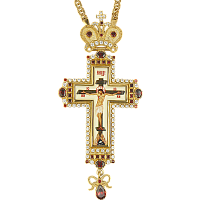 2.10.0294лп-2/1лп Крест латунный в позолоте с цепью
