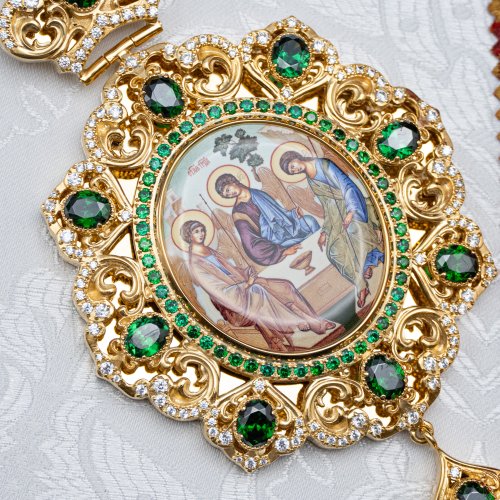 2.7.1520лп-2/113лп Панагия латунная в позолоте фото 7 2.7.1520лп-2/113лп Панагия латунная в позолоте фото 7