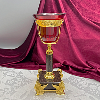 2.7.2664лпч Лампада в позолоте с акриловой ножкой