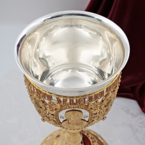 2.7.0958клпэ Потир комбинированный на 1,5 л. в позолоте фото 6