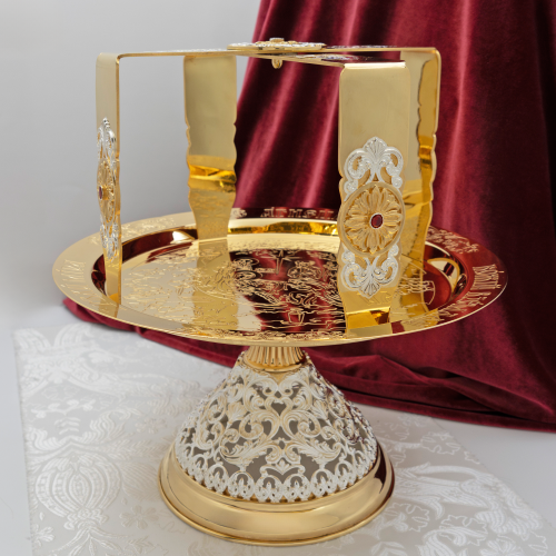 2.7.2706лп Звездица латунная в позолоте и серебрении фото 2