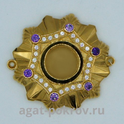 2.7.1454лп Мощевик латунный в позолоте 2.7.1454лп Мощевик латунный в позолоте