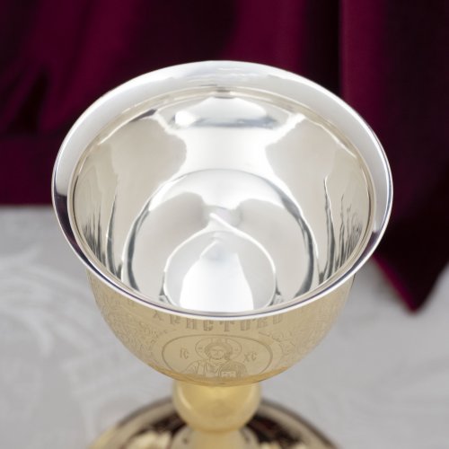 2.7.2795клп Потир комбинированный на 0,25л в позолоте фото 2