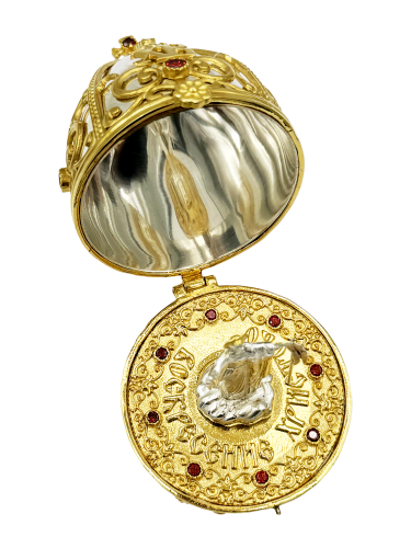 2.13.0261лф Яйцо пасхальное сувенирное из ювелирного сплава с позолотой фото 4