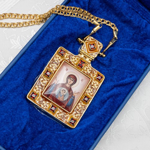 2.7.2516лп-2/64лп-М Панагия в позолоте фото 5