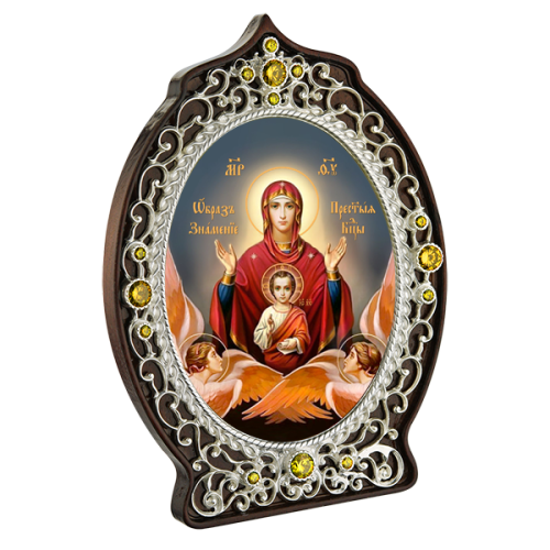 2.78.0903л И.н. латунная Образ Богородицы Знамение