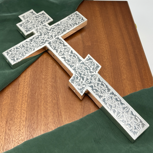 2.7.2544лр Крест напрестольный латунный в серебрении фото 7 2.7.2544лр Крест напрестольный латунный в серебрении фото 7