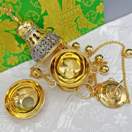 2.7.2633лпр Кадило латунное в позолоте фото 3 2.7.2633лпр Кадило латунное в позолоте фото 3