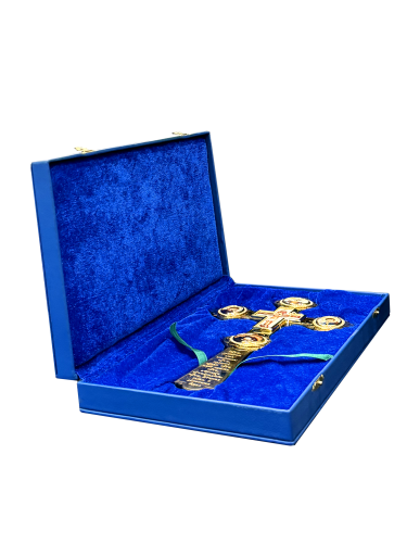 2.7.1222лп Крест Напрестольный латунный в позолоте фото 5