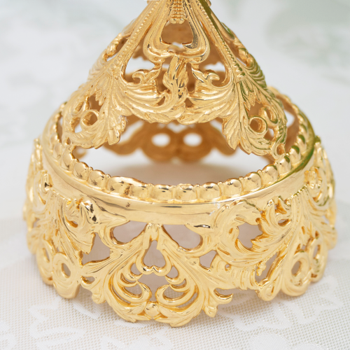 2.7.0353лф Лампада латунная в позолоте и серебрении фото 2