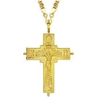 2.10.0067лп/1лп Крест латунный с цепью