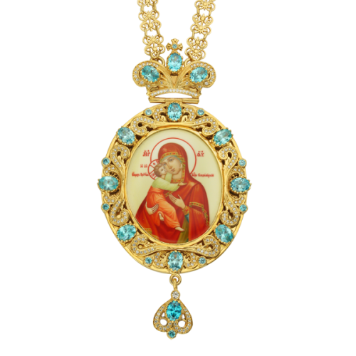 2.7.0167лп-2/1лп Панагия латунная в позолоте с цепью 2.7.0167лп-2/1лп Панагия латунная в позолоте с цепью