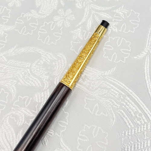 2.7.2182лнпчэ Посох латунный в позолоте с натуральными камнями фото 3