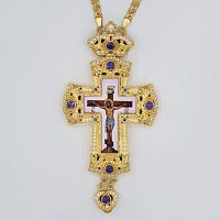 2.10.0359лп-2/1лп Крест латунный в позолоте с цепью
