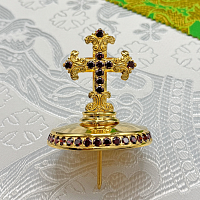 2.7.2617лп Крест на митру латунный в позолоте