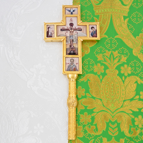 2.7.2835лп-2 Крест напрестольный латунный в позолоте