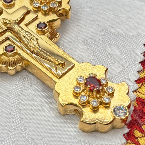 2.10.0632лп/10лп Крест наперсный в позолоте фото 5