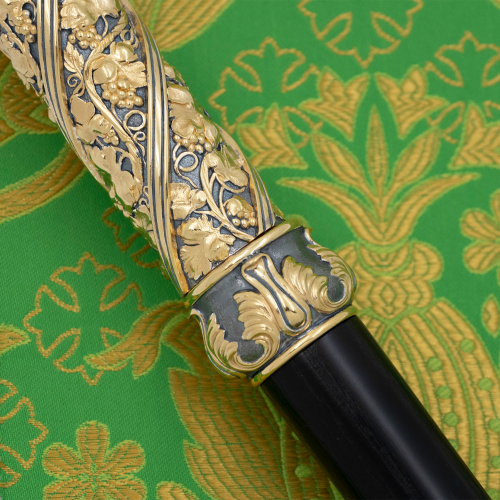 2.7.2800лрч Посох латунный с красными камнями и патинированием фото 4 2.7.2800лрч Посох латунный с красными камнями и патинированием фото 4