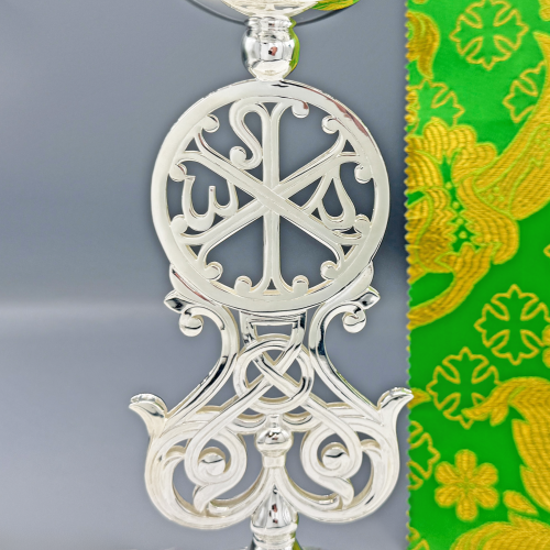 2.7.2646л Подсвечник напрестольный в серебрении фото 4