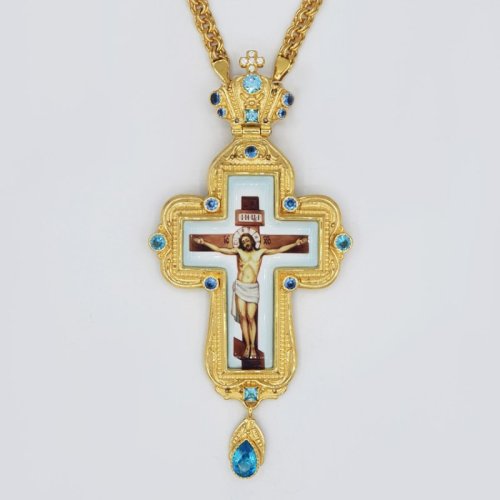 2.10.0285лп-2/1лп Крест наперсный в позолоте с цепью 2.10.0285лп-2/1лп Крест наперсный в позолоте с цепью