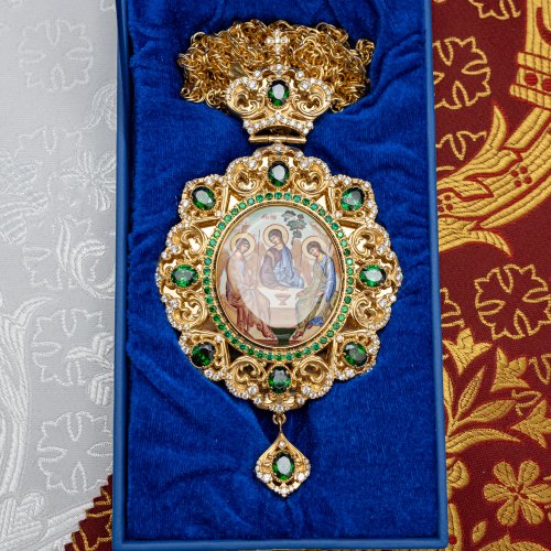 2.7.1520лп-2/113лп Панагия латунная в позолоте фото 3 2.7.1520лп-2/113лп Панагия латунная в позолоте фото 3