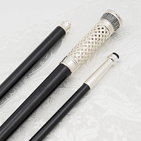 2.7.1928лр Посох латунный с патинированием в серебрении