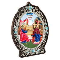 2.78.0966л Икона настольная в серебре - Благовещение Пресвятой Богородицы