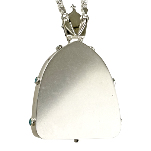 2.7.1895лр-2/1л Панагия архиерейская латунная в серебрении фото 2