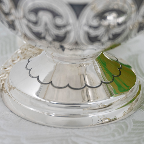 2.7.2961лр Кадило латунное с патинированием в серебрении фото 4