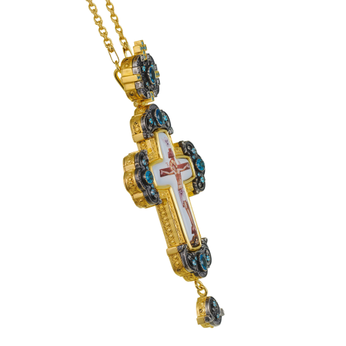 2.10.0331лпр-2/1лп Крест латунный в позолоте с цепью фото 2 2.10.0331лпр-2/1лп Крест латунный в позолоте с цепью фото 2