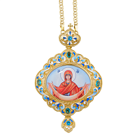 2.7.1481лпэ-2/1лп Панагия латунная с эмалью